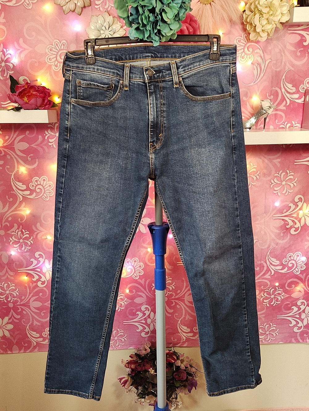 Levi's Men's Dark Blue Slim Straight Jeans